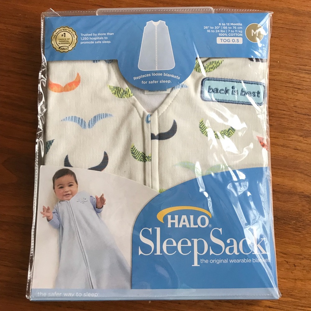 brand new in package halo mustache sleep sack